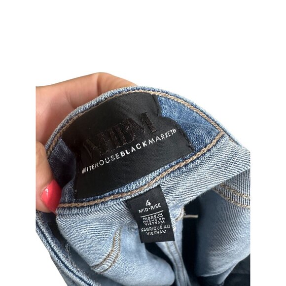 WHITE HOUSE BLACK MARKET Mid Rise Girlfriend Soft Jeans Size 4 - Picture 6 of 11